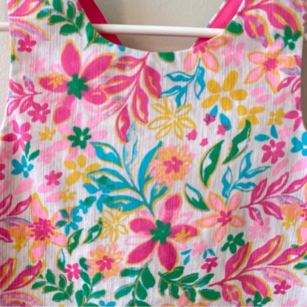 Tommy Bahama Floral Kids Dress - Pink, Yellow, Green